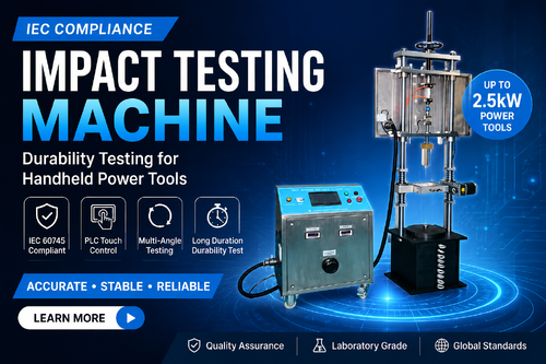 ข่าวล่าสุดของบริษัทเกี่ยวกับ วิธีทำการทดสอบความทนทานตามมาตรฐาน IEC สำหรับเครื่องมือไฟฟ้าแบบมือถือ? คู่มือฉบับสมบูรณ์เกี่ยวกับเครื่องทดสอบแรงกระแทก