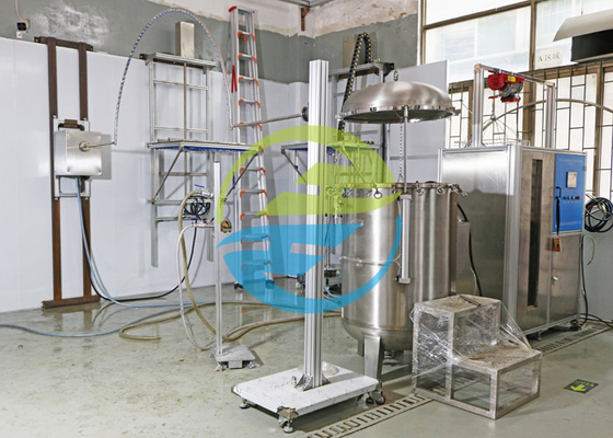คุณภาพ IEC 60529 IPX1 ถึง IPX8 อุปกรณ์ทดสอบการป้องกันน้ำเข้าที่กันน้ำ 500L ถังเก็บน้ำ โรงงาน
