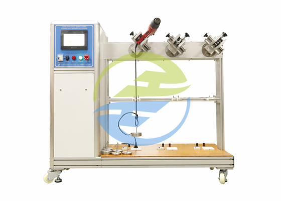 IEC60335-1 เครื่องทดสอบการดัดงอสายไฟของเครื่องใช้ภายในบ้าน 3 สถานีซิงโครไนซ์การทำงาน