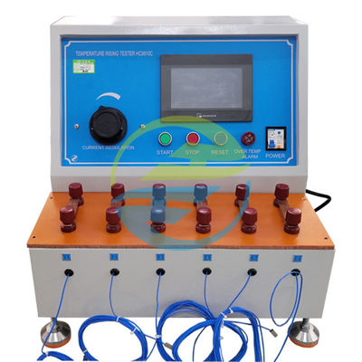คุณภาพ เครื่องทดสอบอัตราการเพิ่มอุณหภูมิ 6 สถานที่ สอดคล้องกับ IEC 60898-1 ความแรงดันการทดสอบมาตรฐาน < 12V โรงงาน