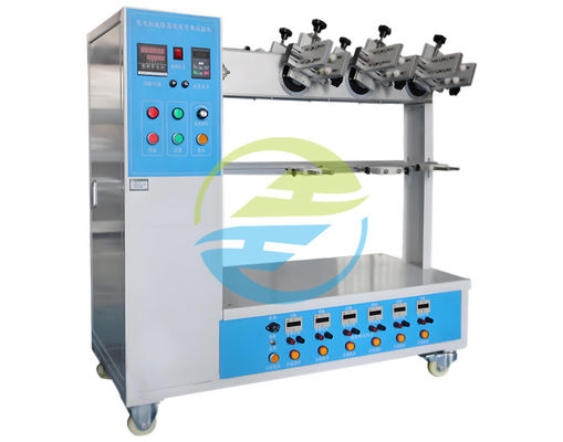 คุณภาพ EV Charging Connector Cable Tester with 0-60 Times/Min Swing Speed 0-180 Swing Angle and 6 Stations for Tensile Strength and Flex Durability Testing โรงงาน